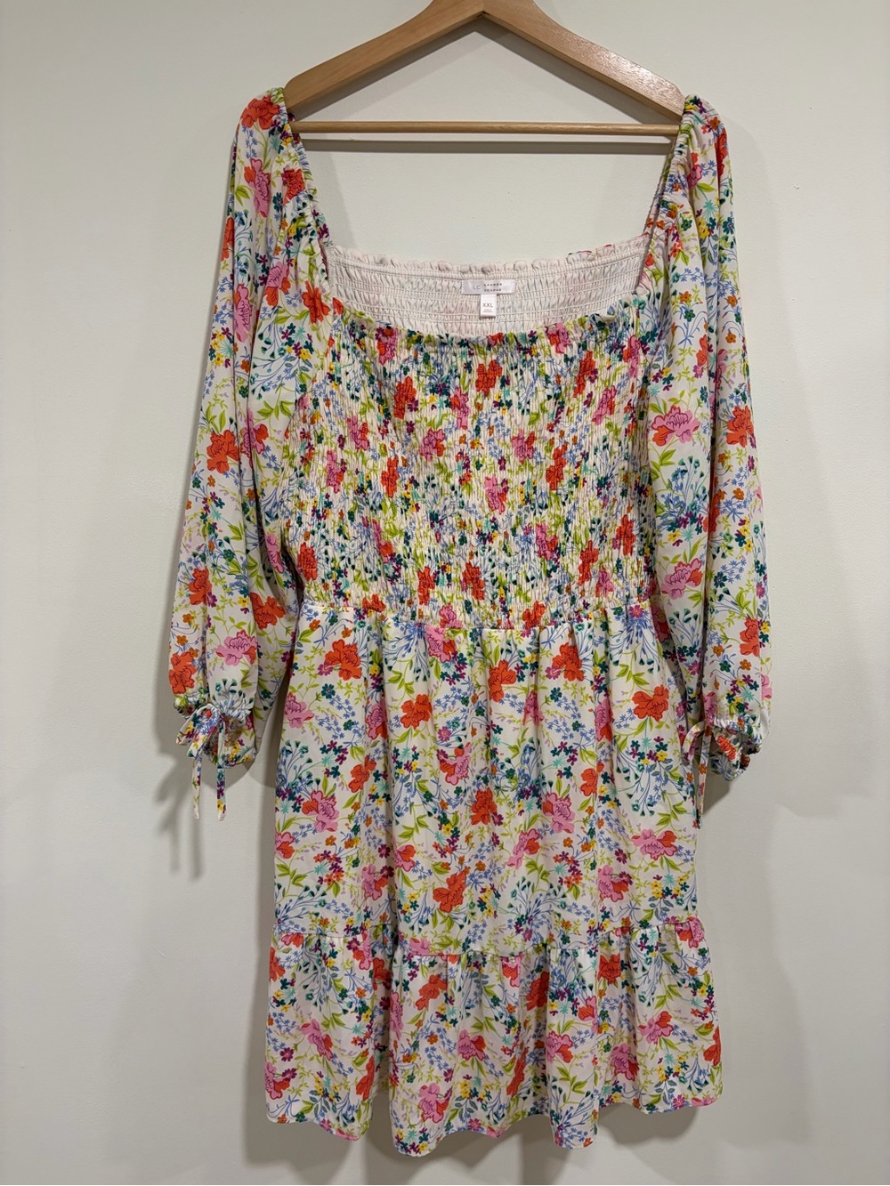 LC Lauren Conrad Floral Smocked Mini Dress Size XXL Cottagecore